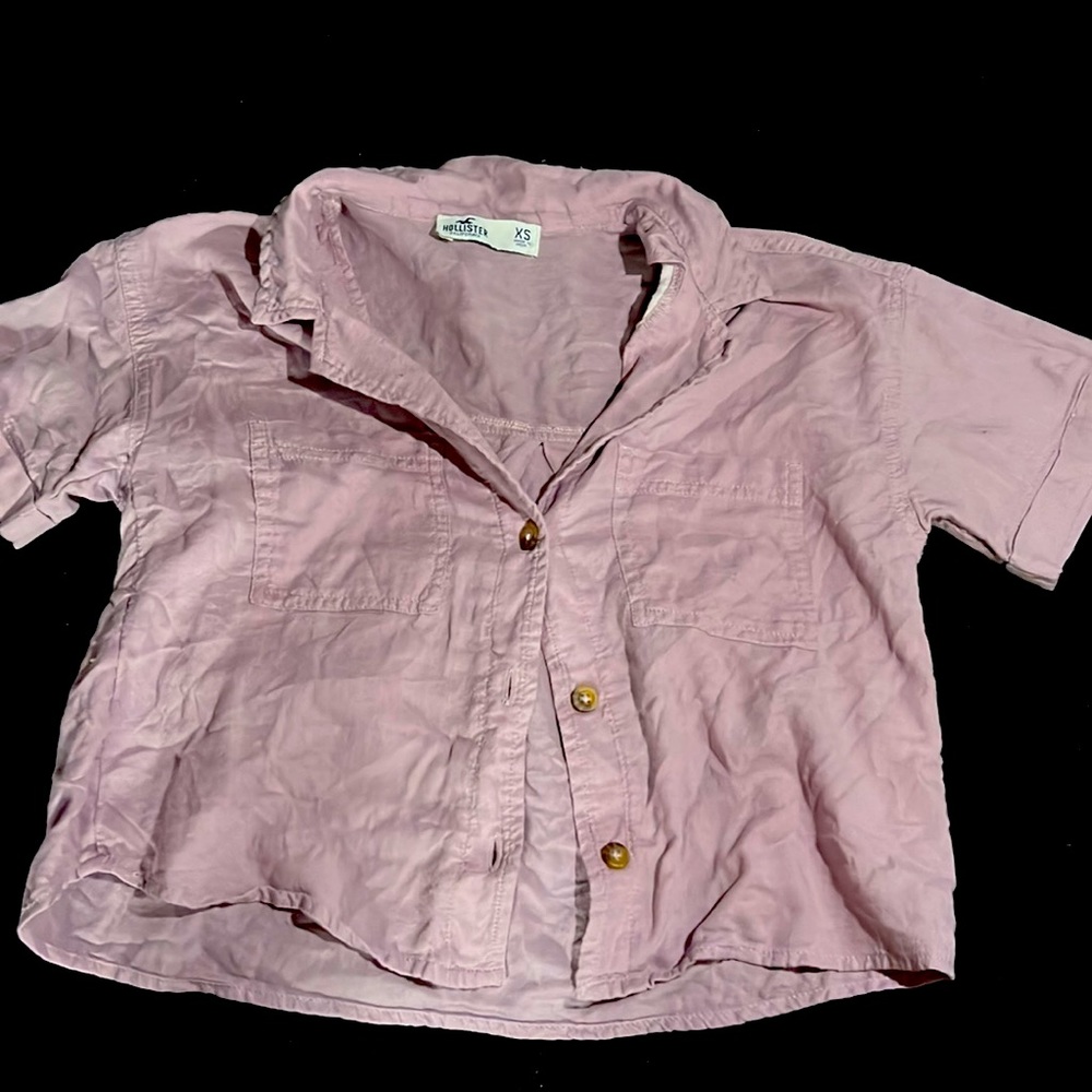 Hollister lavender crop top